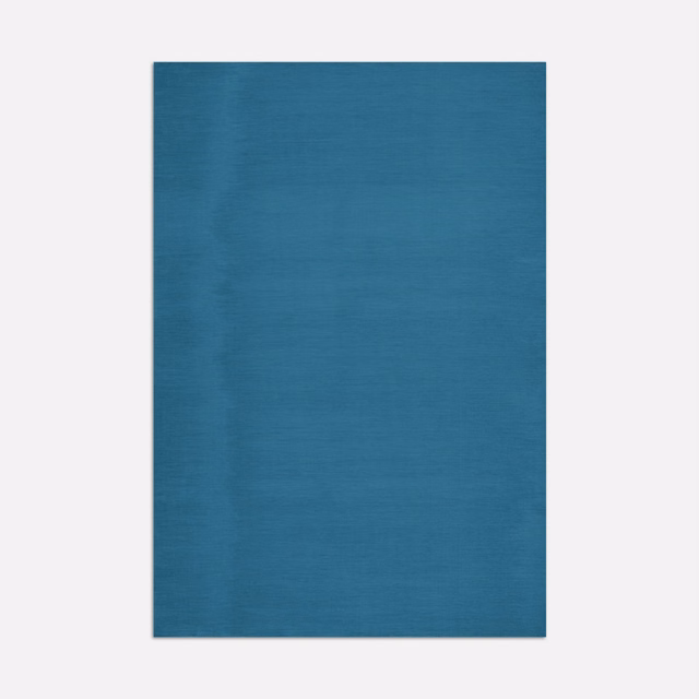 Deep ottanio teal fabric swatch with fine horizontal weave and soft tonal ripples