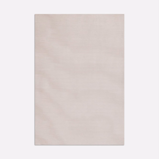 Pale pétale-pink textile swatch with fine horizontal striations and soft sheen