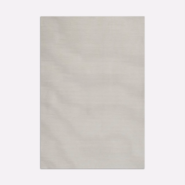 Pale pearl-grey textile with a quiet, softly rippling horizontal moiré surface