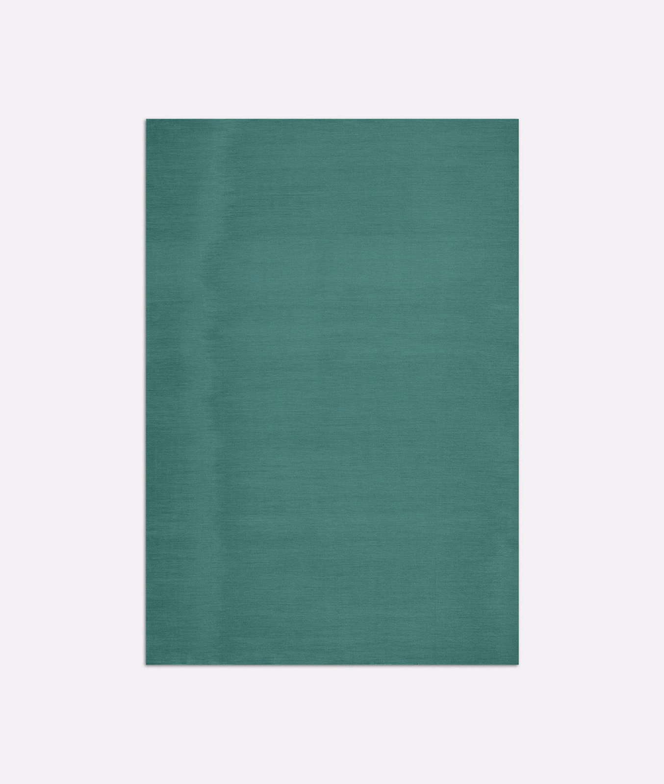 Muted deep teal fabric with fine horizontal striations and a softly lustrous surface