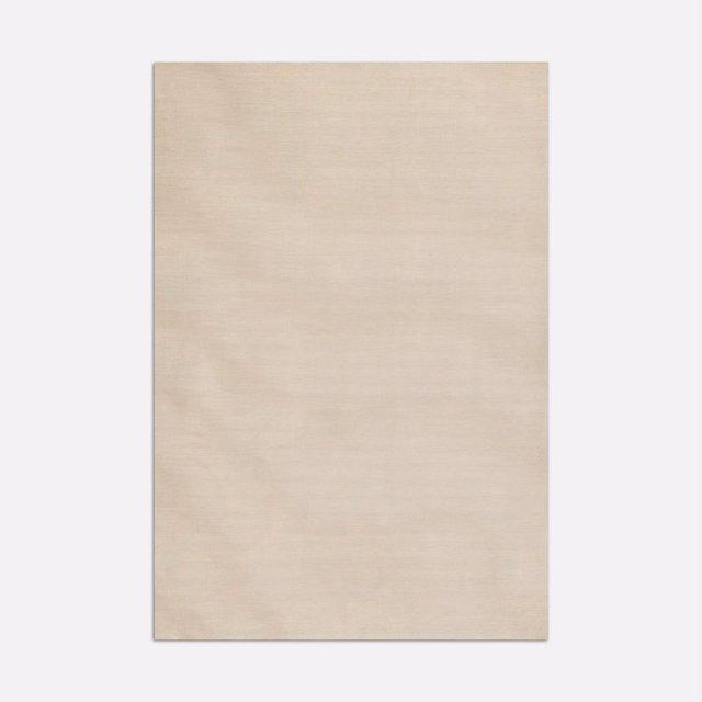 Pale powder-beige woven swatch with soft blush shading and subtle horizontal sheen