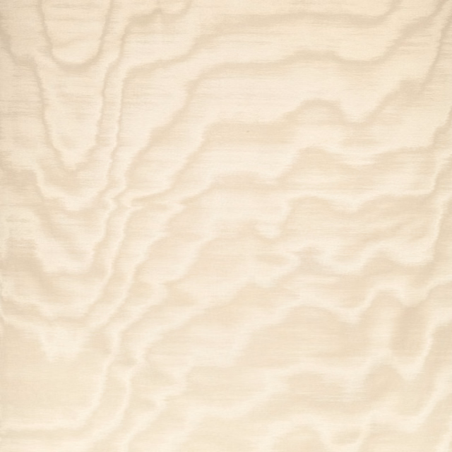Pale ivory fabric with softly rippling, low-contrast moiré bands