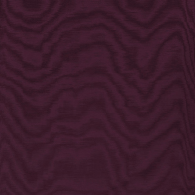 Deep Bordeaux fabric with shadowed, rippling moiré lines and fine horizontal grain