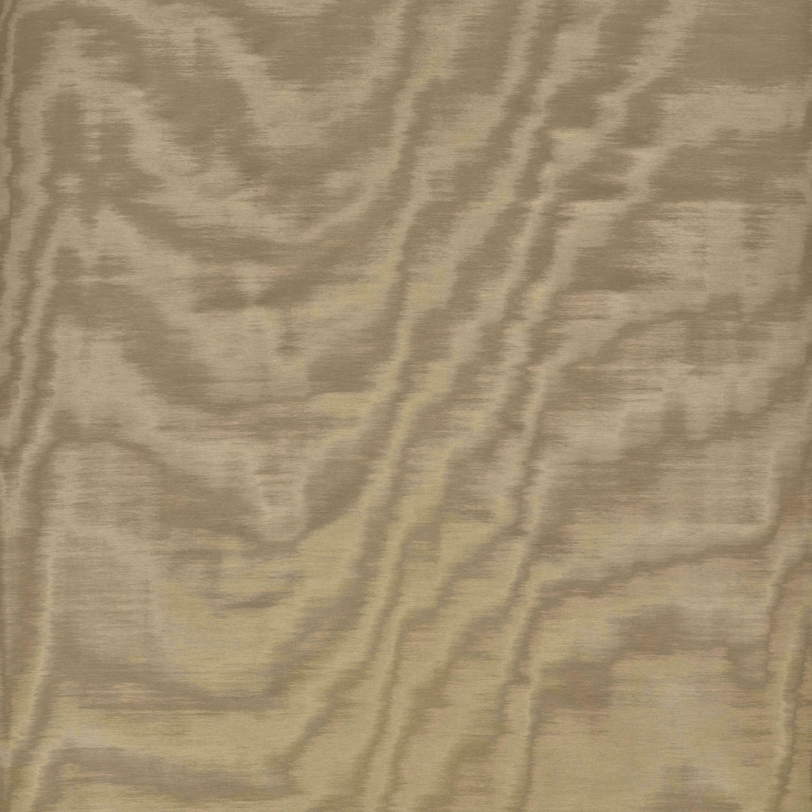 Warm bronze-taupe textile with softly lustrous, irregular vertical wave marks