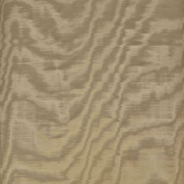 Warm bronze-taupe textile with softly lustrous, irregular vertical wave marks