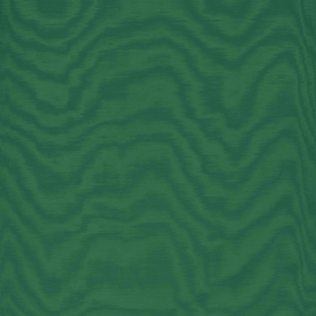 Deep malachite green textile with soft, flowing tonal marbling and fine vertical weave
