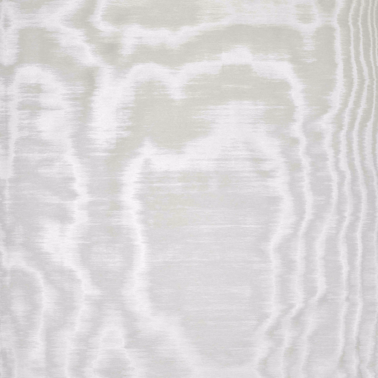 Pale cloud-grey moiré textile with broad watery ripples and a soft sheen
