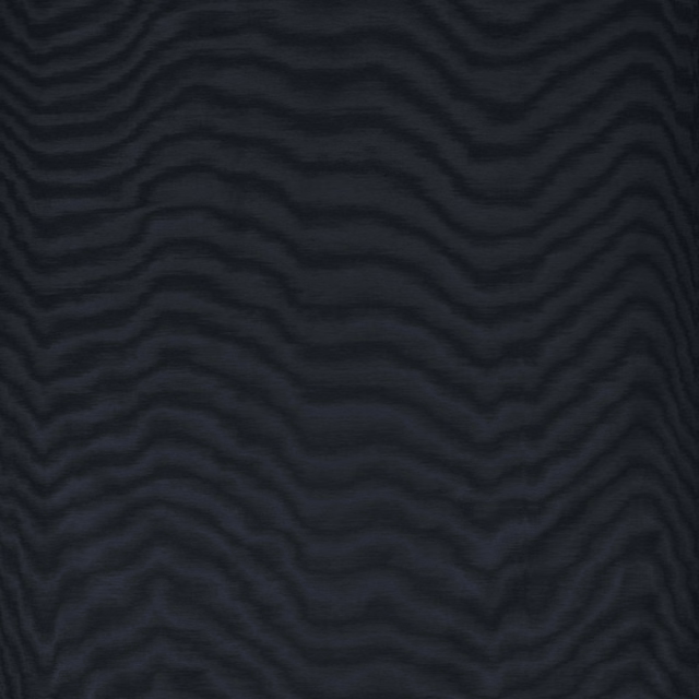 Onyx-black fabric with subtle charcoal undulating wave bands and a softly textured surface