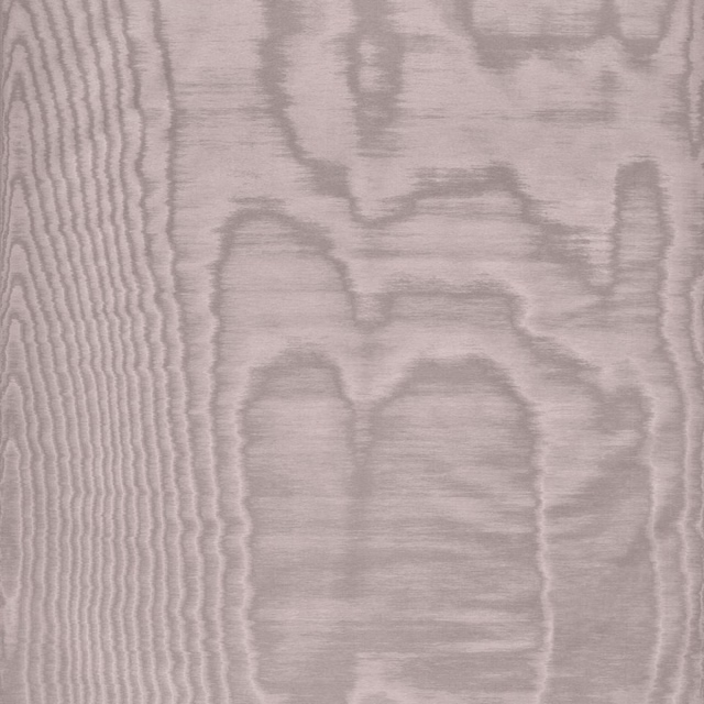 Dusty mauve-grey moiré textile with broad watery ripples and fine horizontal texture
