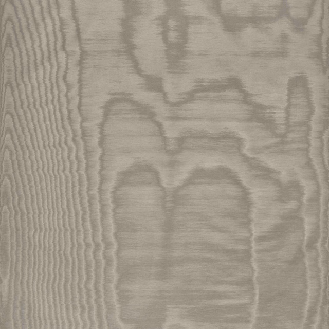 Muted taupe textile with watery vertical ripples and softly brushed woven texture