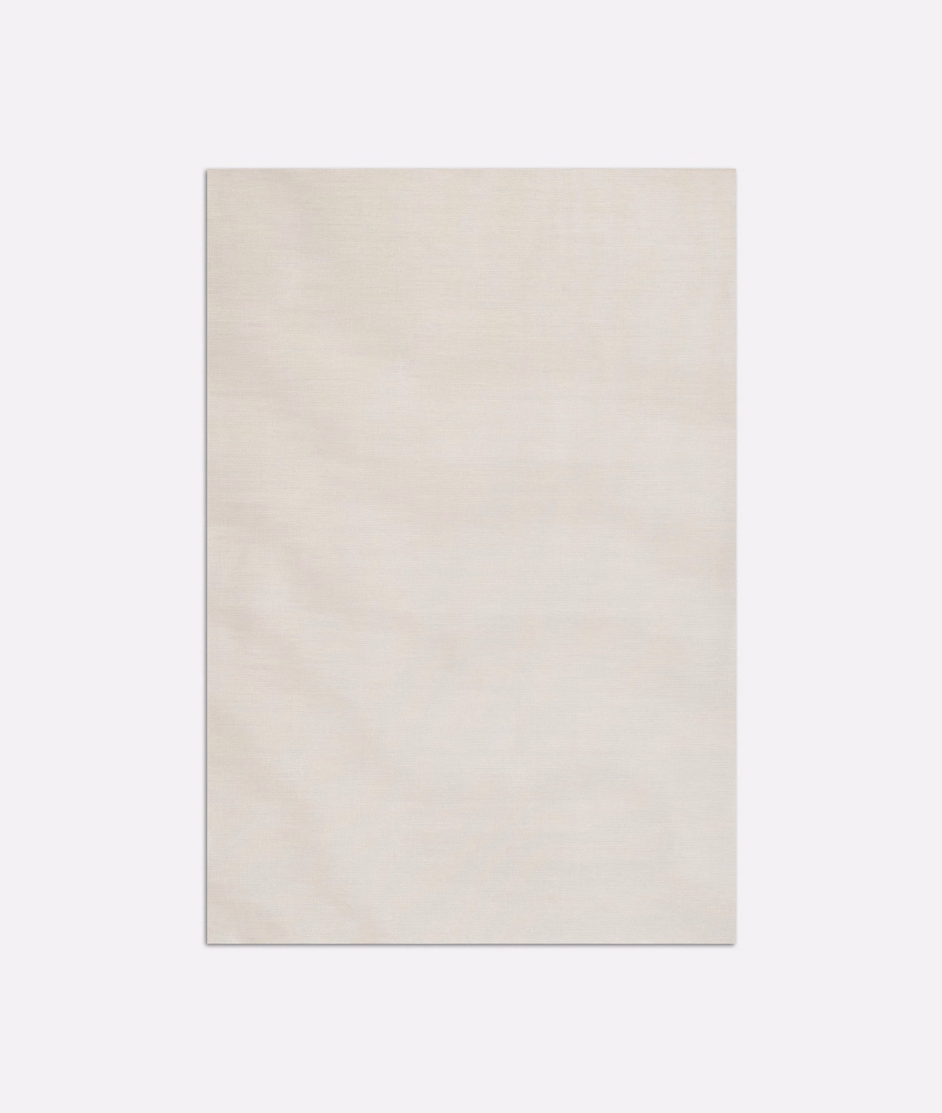 Pale ivory-white fabric swatch with faint cloudy bands and fine horizontal texture