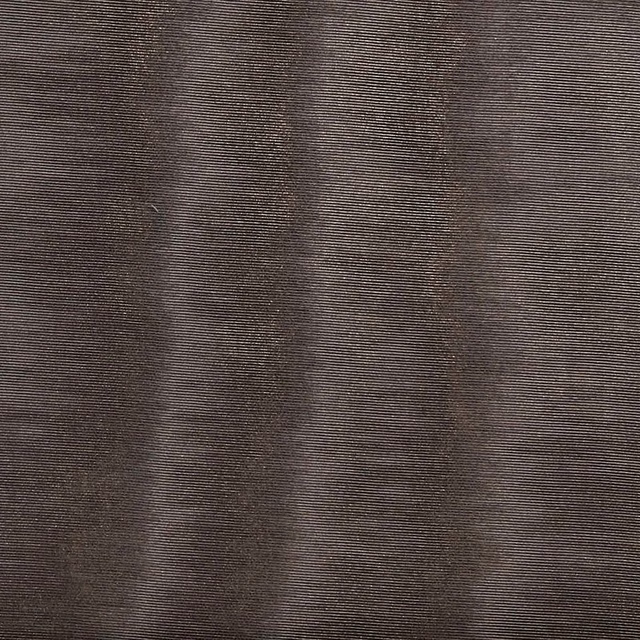 Smoky taupe textile with fine horizontal ribs and subtle metallic tonal shifts