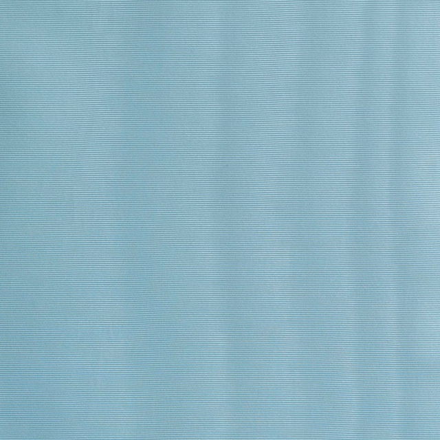 Cool aqua blue fabric with fine horizontal ribbing and subtle vertical tonal bands