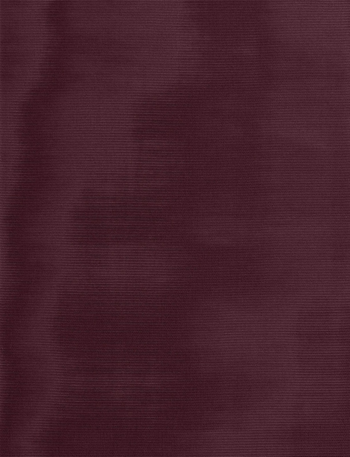 Close-up of deep aubergine fabric with fine horizontal ribbed texture