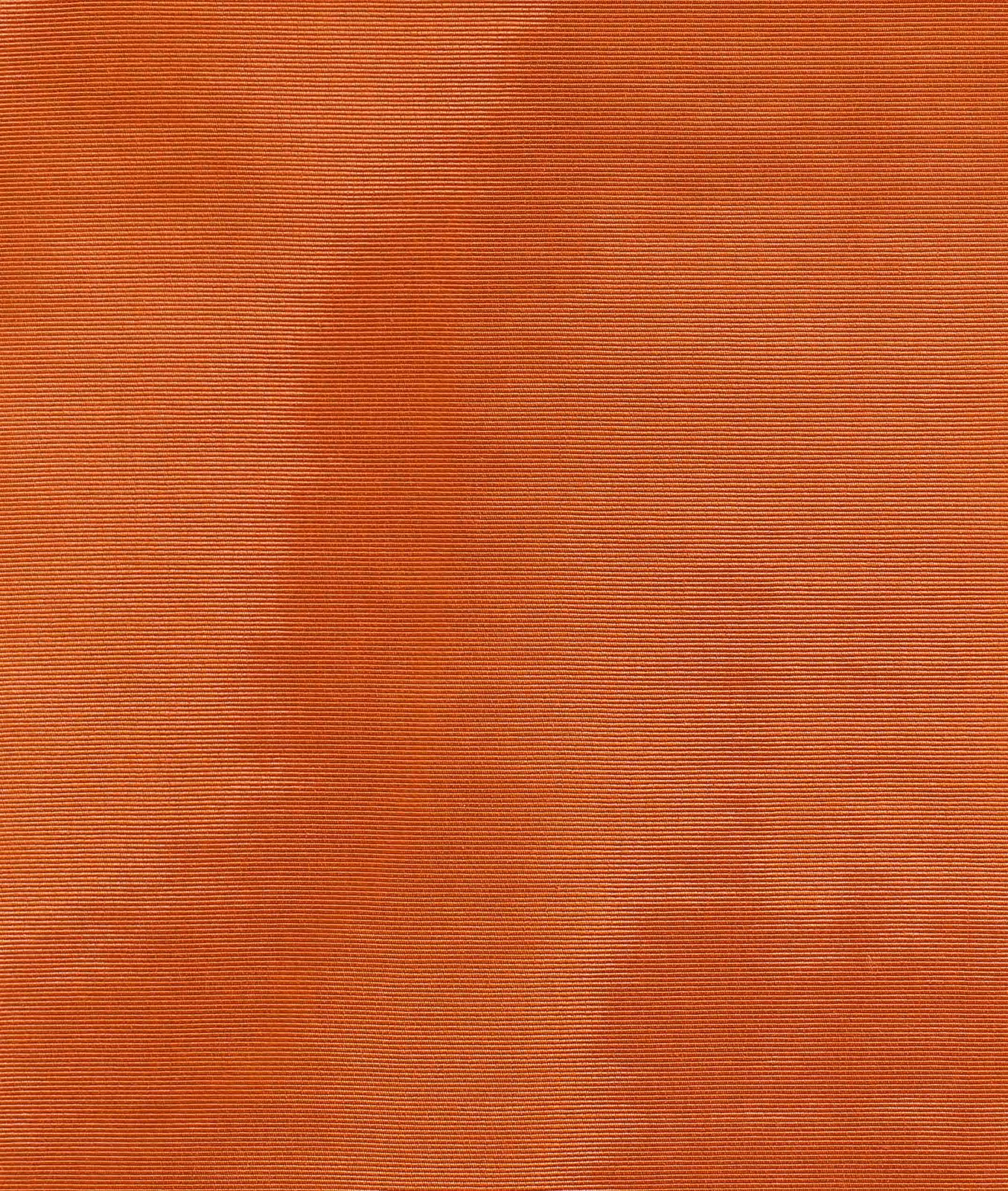 Mandarin orange textile with fine horizontal ribs and softly mottled tonal shading