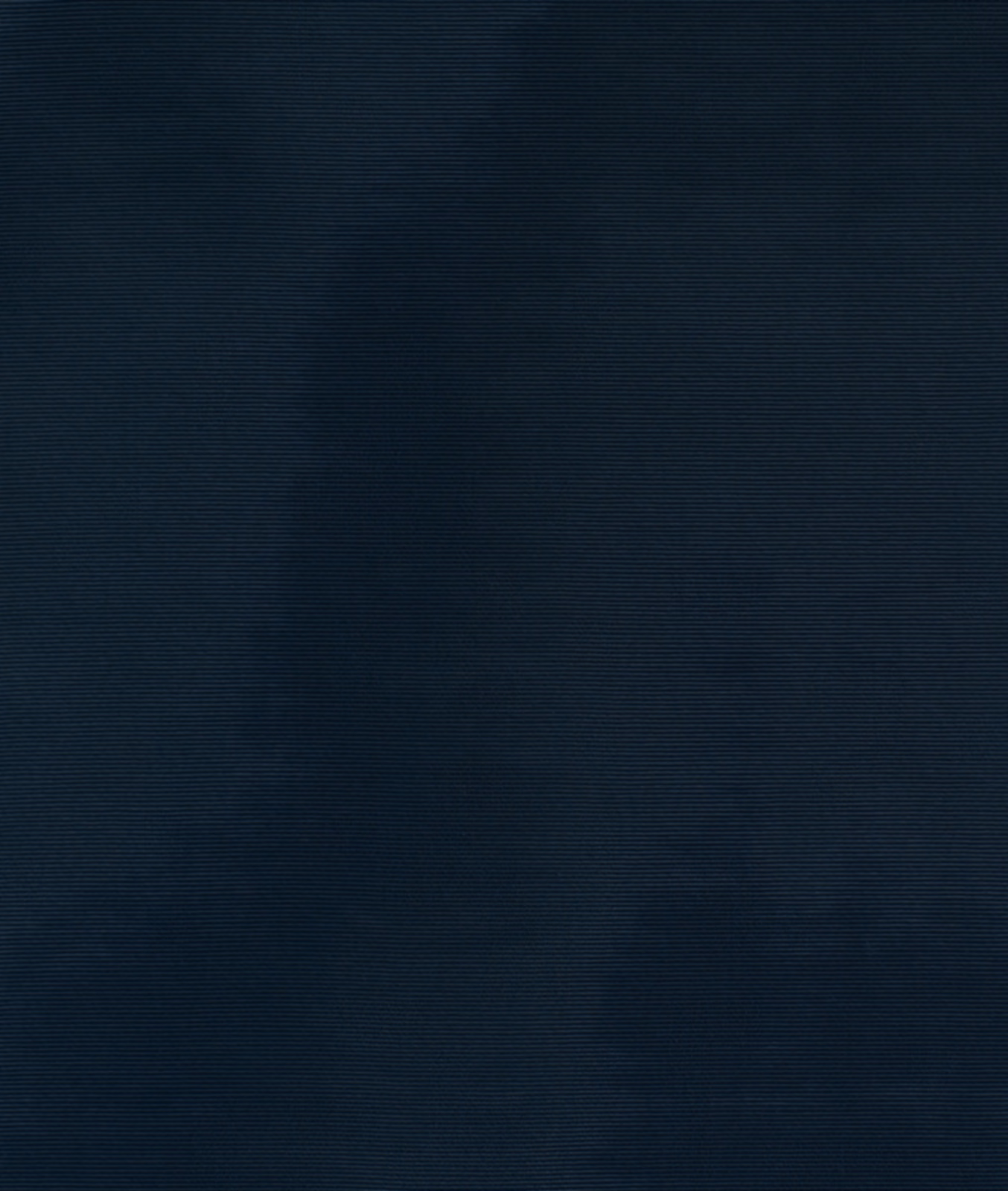 Near-black navy fabric swatch with fine horizontal ribbing and subtle tonal ripples