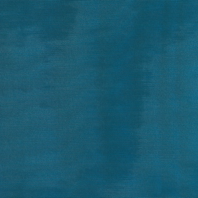 Deep ocean-teal textile with fine horizontal ribbing and softly mottled tonal shading