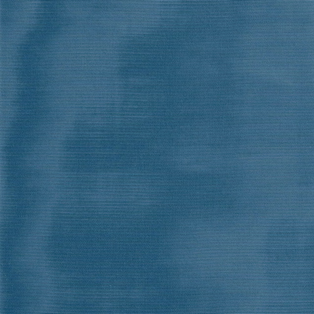 Deep ottanio blue-teal fabric with fine horizontal ribs and soft moiré shading