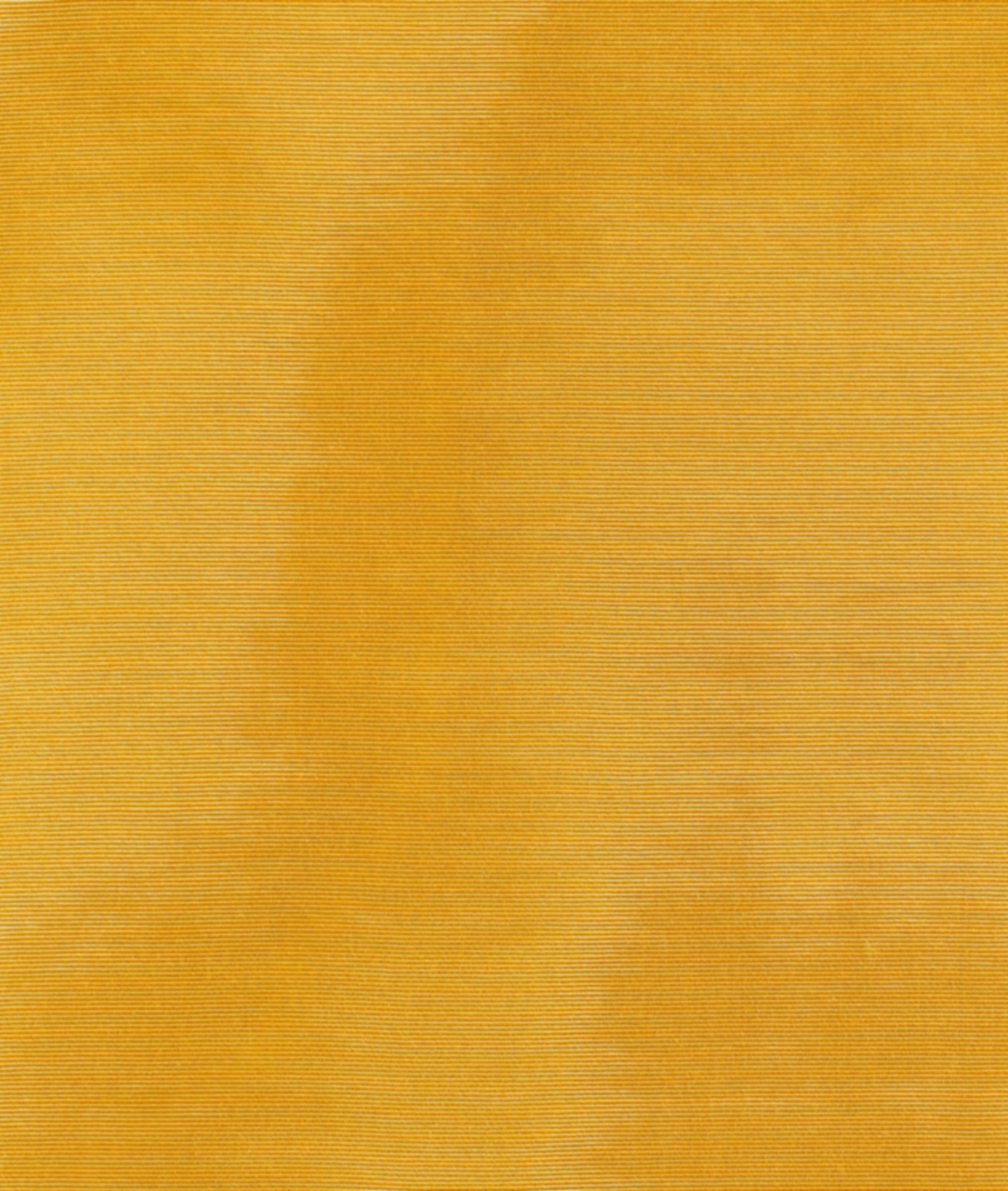 Golden ochre textile with fine horizontal ribbing and softly watered tonal variation