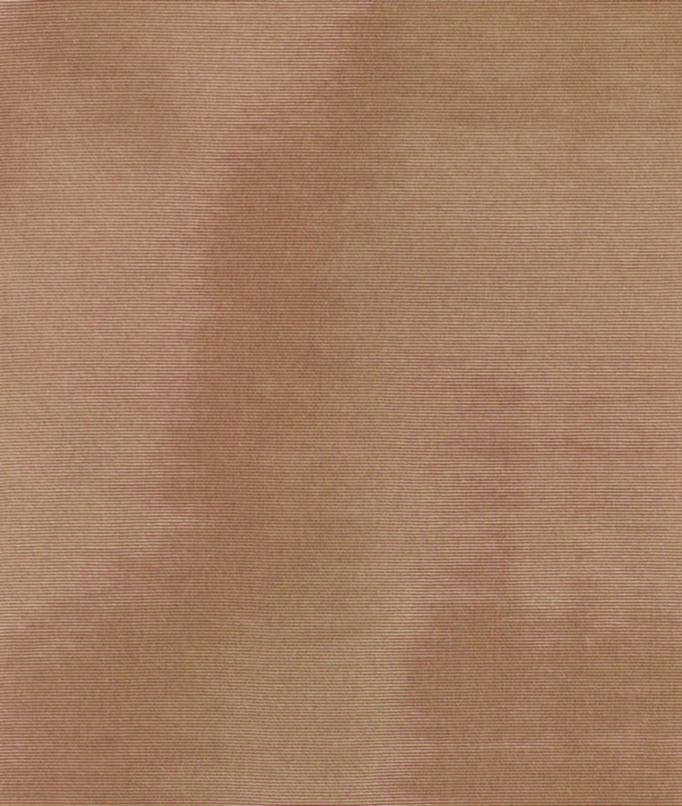 Warm terra-cotta textile with fine horizontal rib and softly mottled tonal pattern
