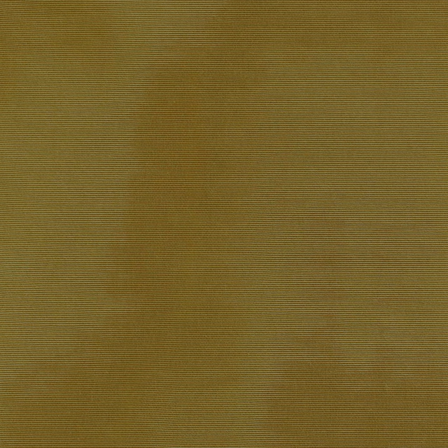 Muted olive-gold fabric with fine horizontal ribbing and soft moiré-like tonal bands