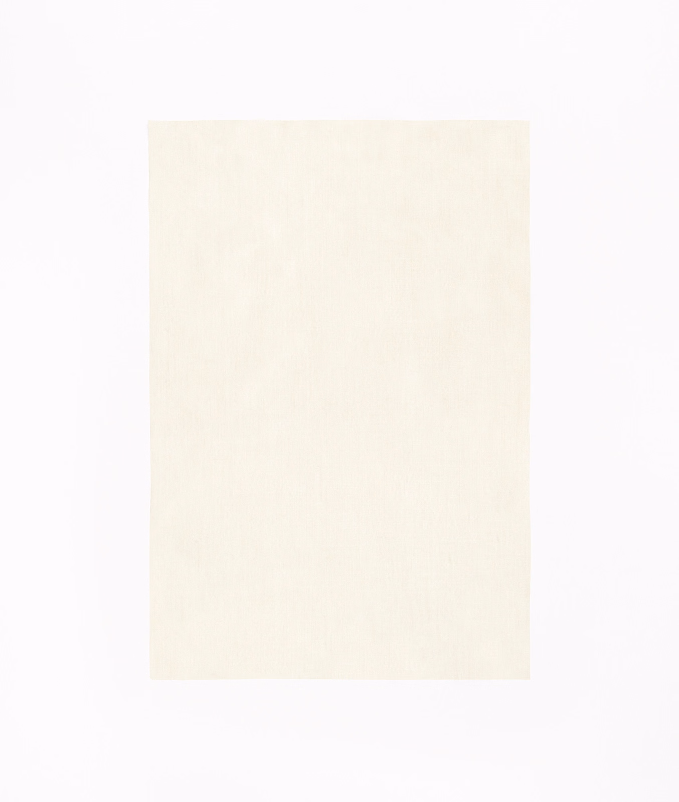 Pale ivory fabric swatch with subtle vertical woven texture and softly creamy shading