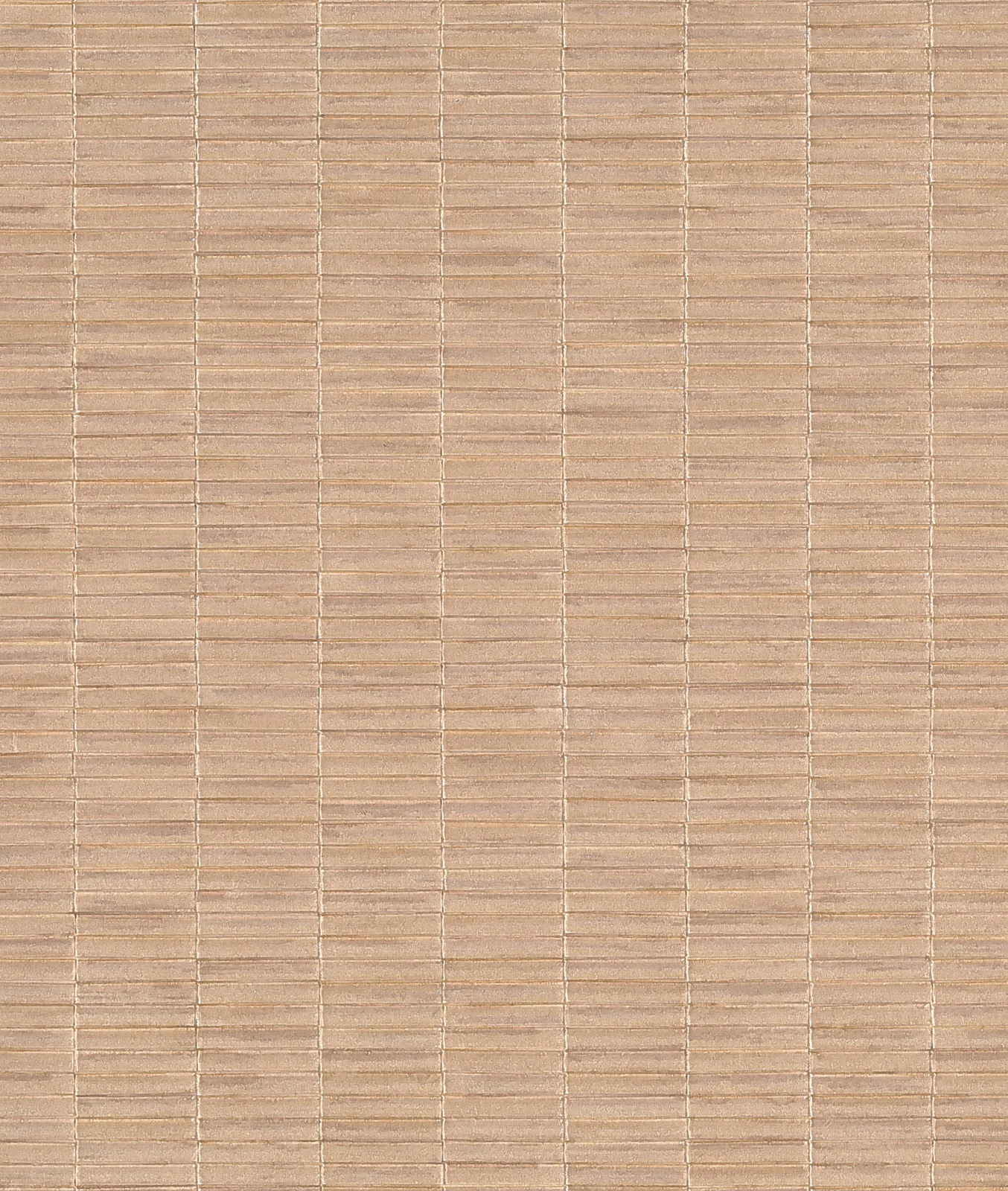 Warm Sahara beige woven swatch with fine horizontal slubs and narrow grid lines