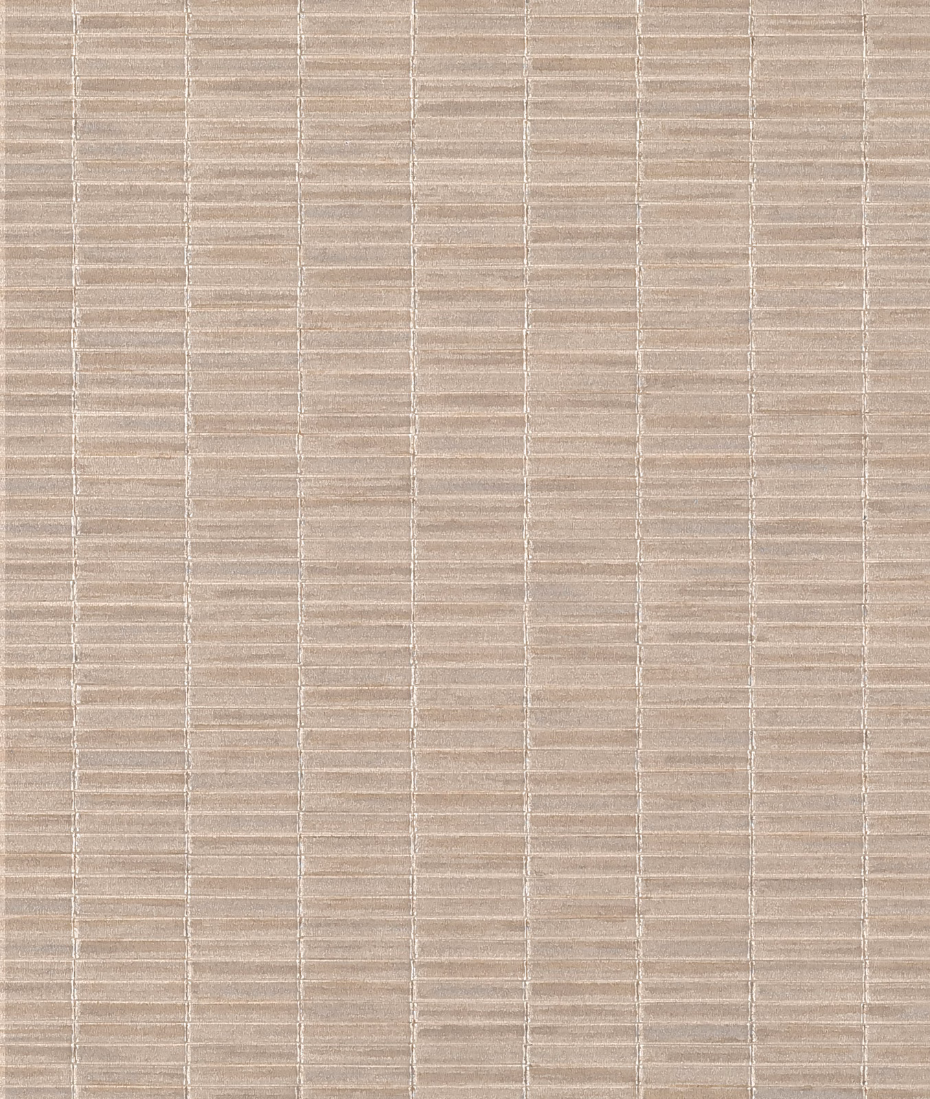 Warm sandstone woven textile with fine horizontal slubs and irregular vertical lines