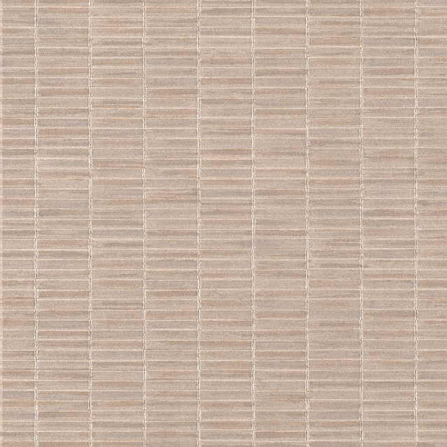 Warm sandstone woven textile with fine horizontal slubs and irregular vertical lines