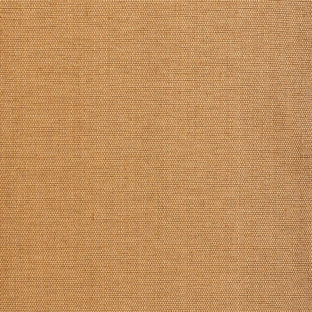 Close view of warm camel rattan-toned fabric with a fine woven grid
