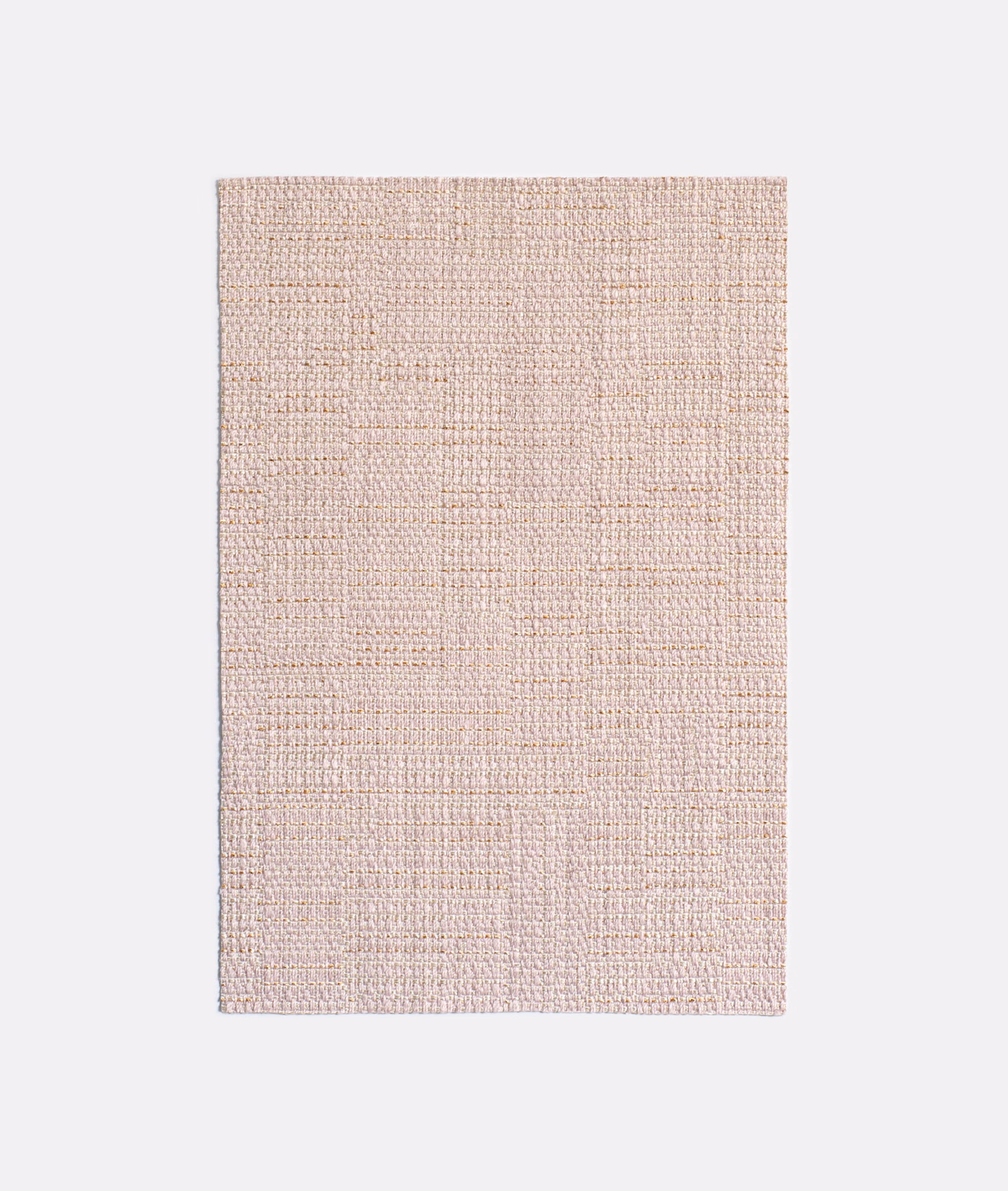 Pale blush-mauve woven swatch with subtle rectangular blocks and compact basket texture