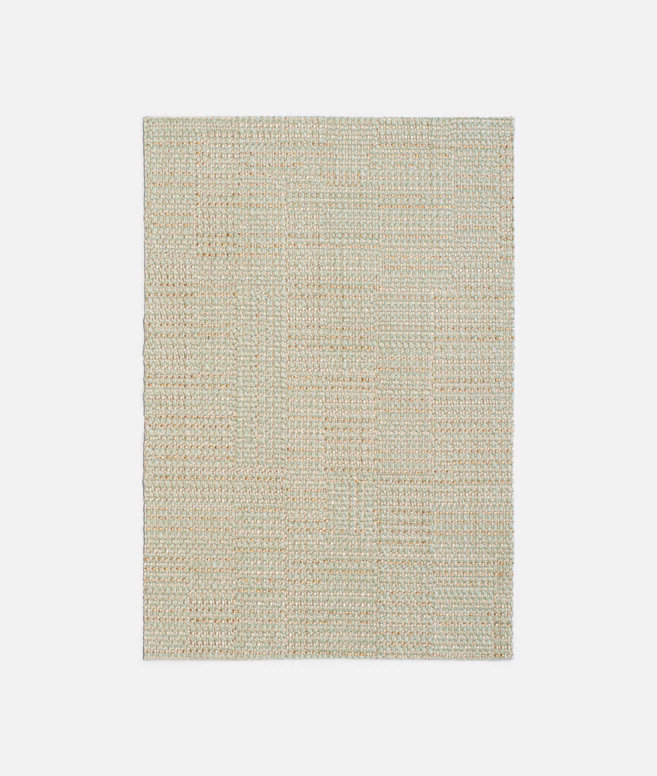 Pale Emeraude green woven swatch with fine horizontal texture and faint tonal blocks