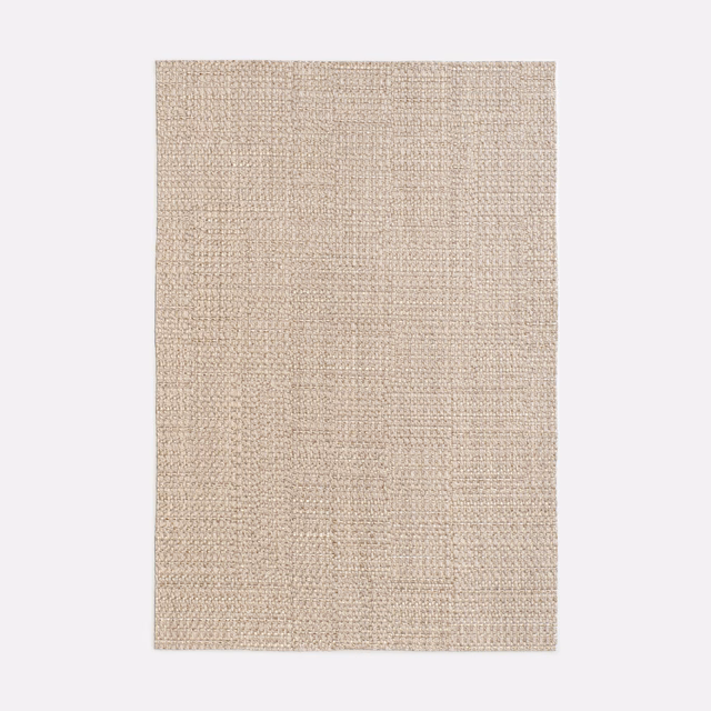 Pale greige Dilmun Marmo swatch with fine, softly pebbled woven texture