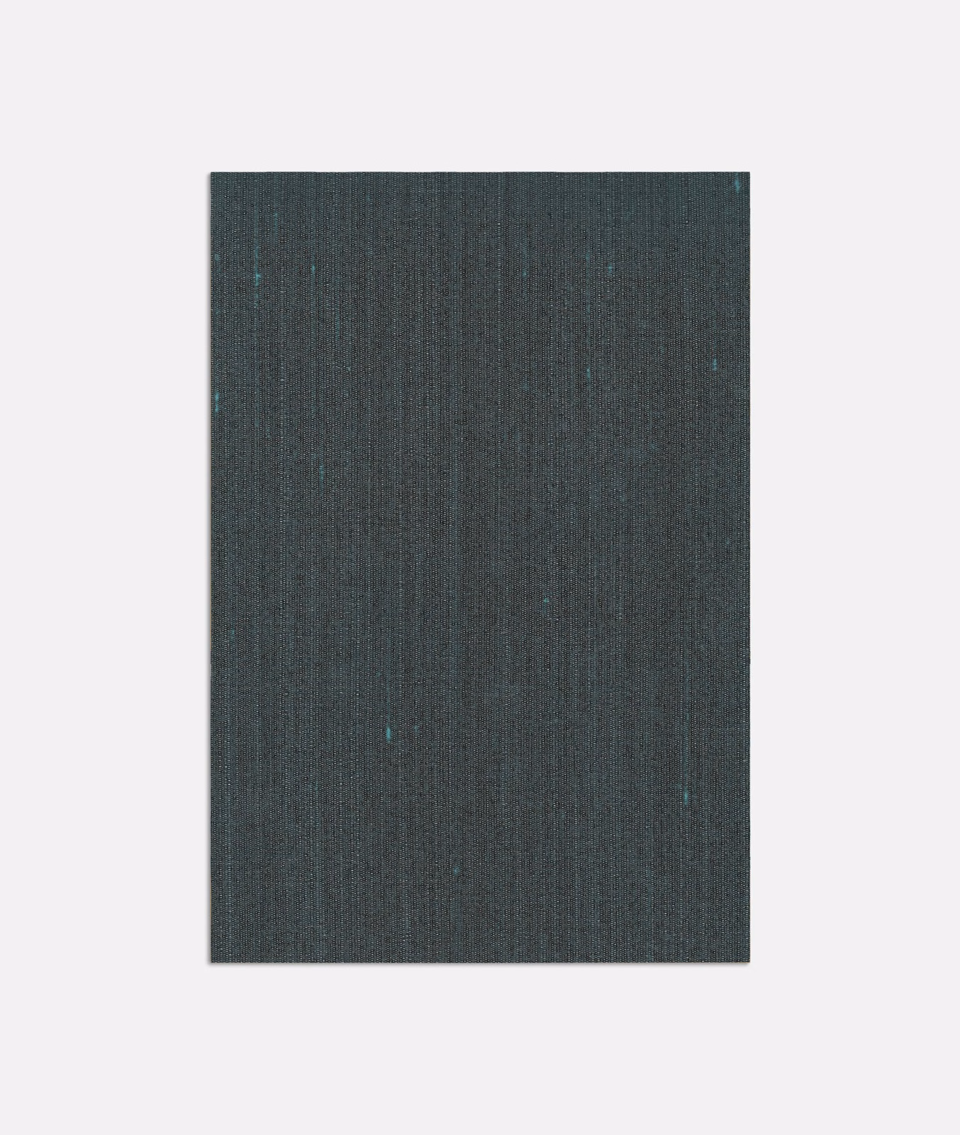 Deep blue-green vertically striated weave with sparse turquoise flecks and subtle texture