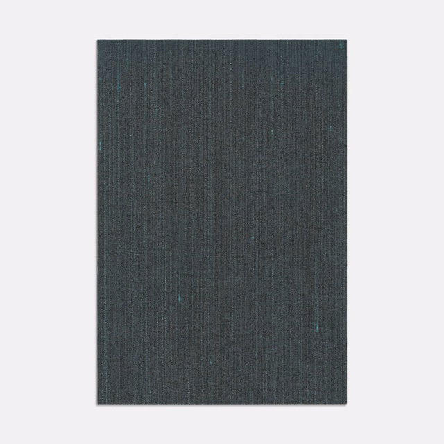 Deep blue-green vertically striated weave with sparse turquoise flecks and subtle texture