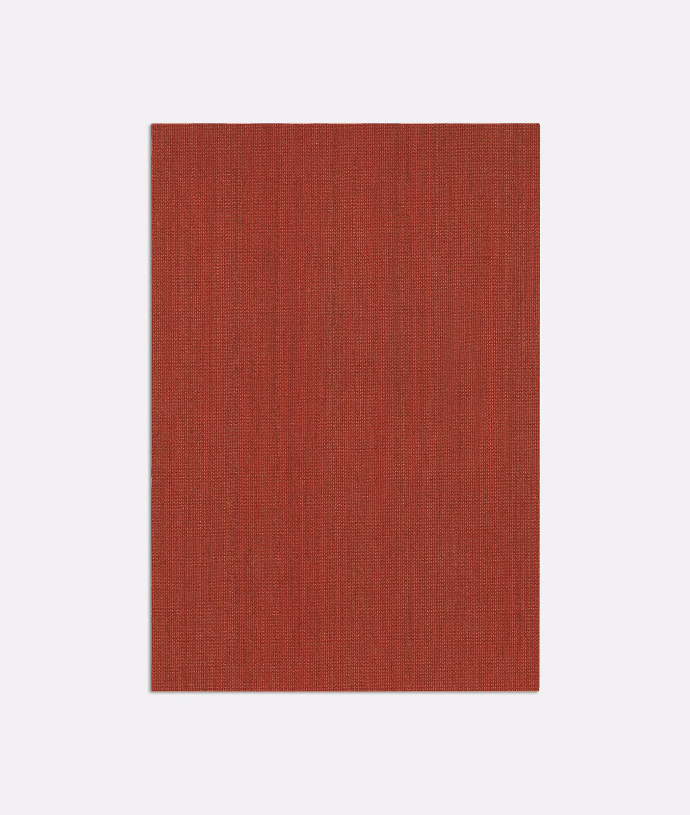 Deep carminio red woven swatch with fine vertical striations and tonal depth