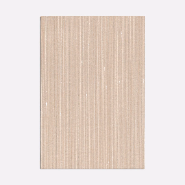 Warm pale beige fabric with fine vertical ribbing and scattered glinting threads