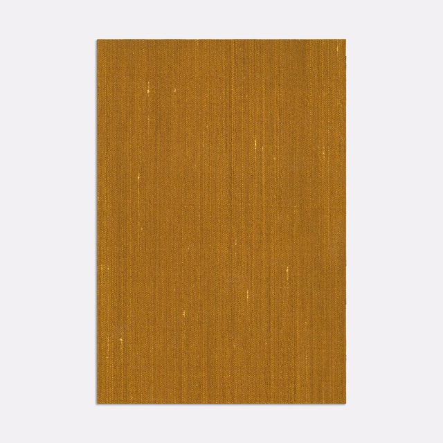 Antique ochre-gold fabric with fine vertical striation and subtle bright woven flecks