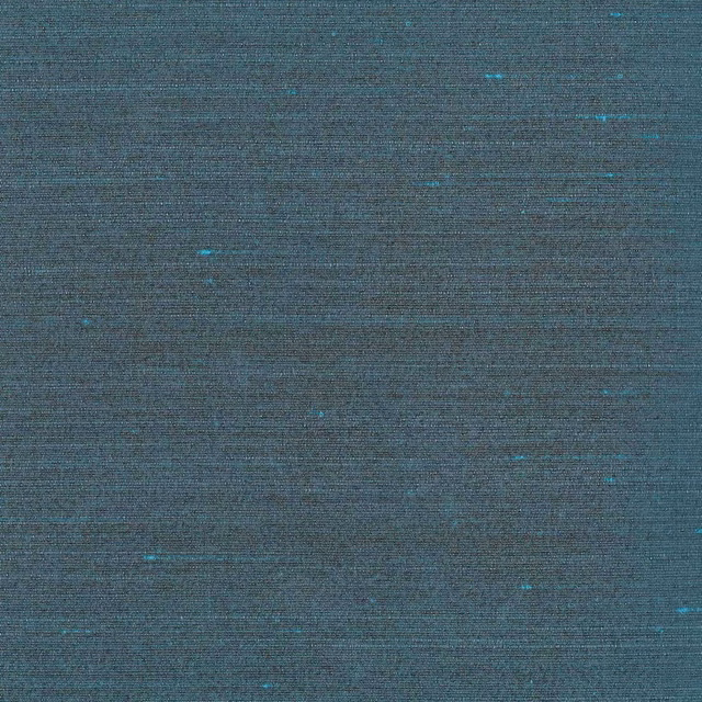 Blue-teal woven surface with fine horizontal slubs and subtle turquoise flecks