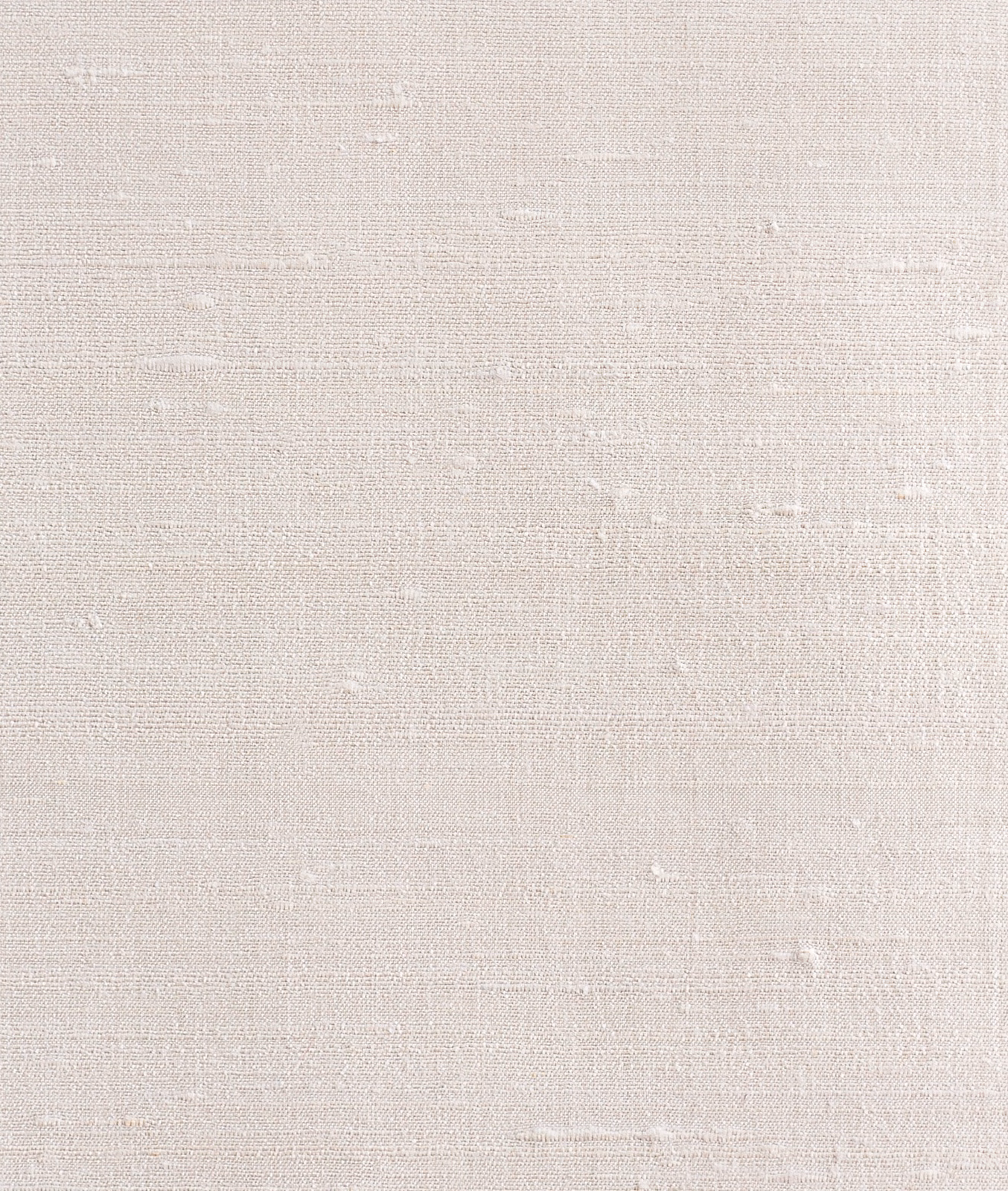 Pale pearl ivory fabric with fine horizontal slubs and softly uneven woven bands