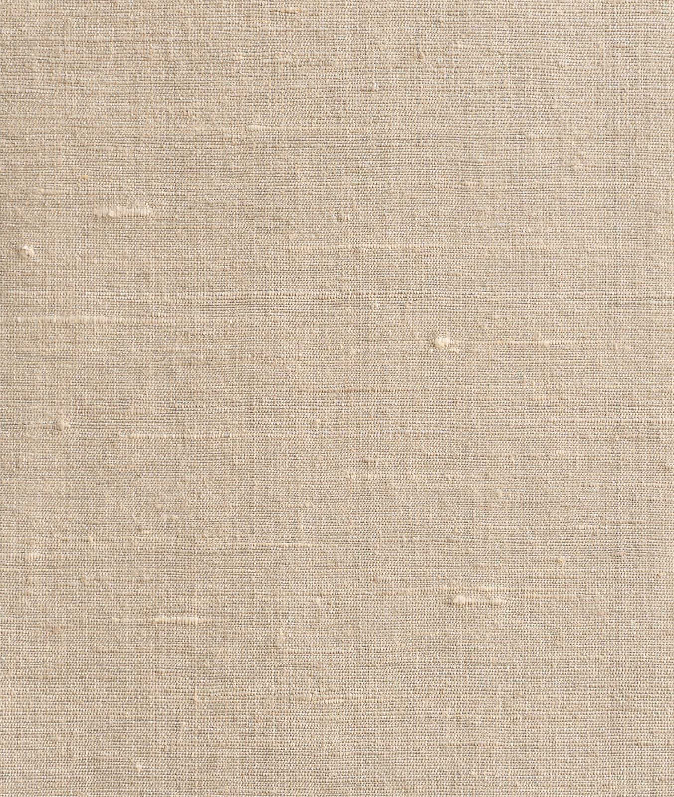 Warm Sahara beige fabric with fine crosshatch weave and scattered horizontal slubs
