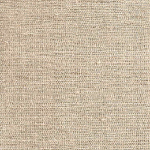 Warm sandy greige woven fabric with fine horizontal slubs and subtle flecking