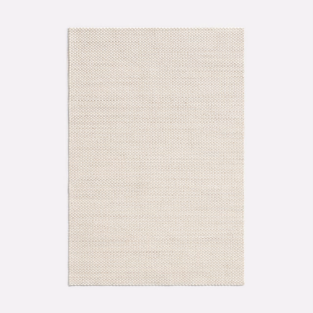 Pale sand beige fabric swatch with a fine, closely woven basket texture