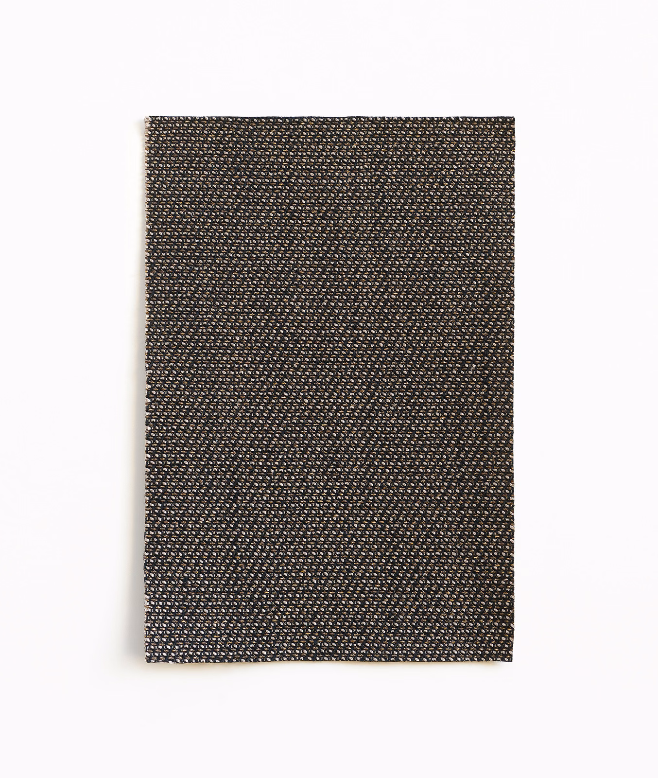 Deep espresso-brown textile with fine flecked diagonal weave and subtle tonal variation