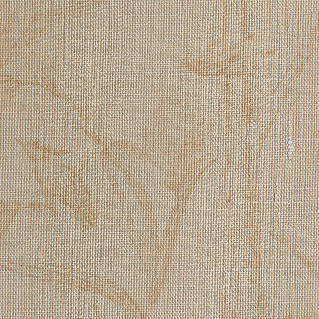 Warm oatmeal-beige woven swatch with faint architectural forms and a dry, open texture