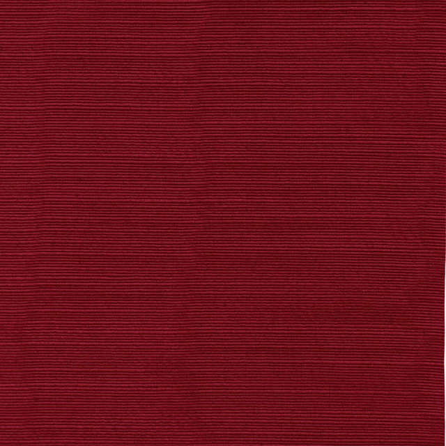 Deep Bordeaux-red fabric with fine horizontal ribbing and a dense, even surface