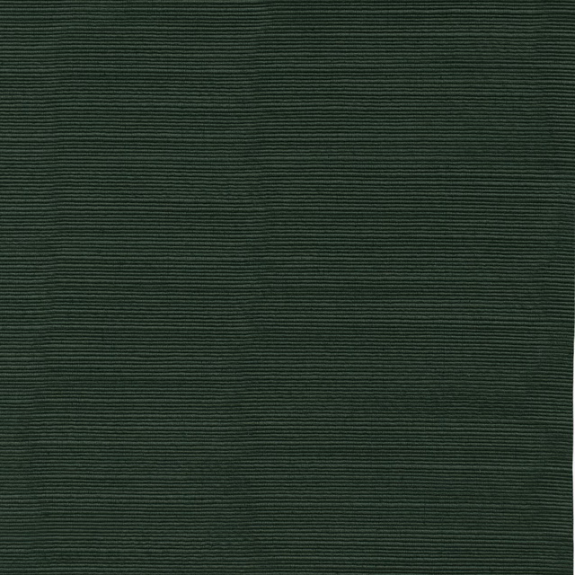 Deep forest green fabric with fine horizontal ribs and near-black tonal depth