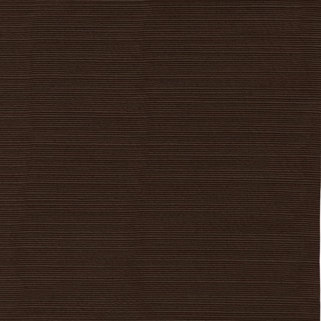 Deep espresso-brown fabric with a tightly packed horizontal ribbed surface
