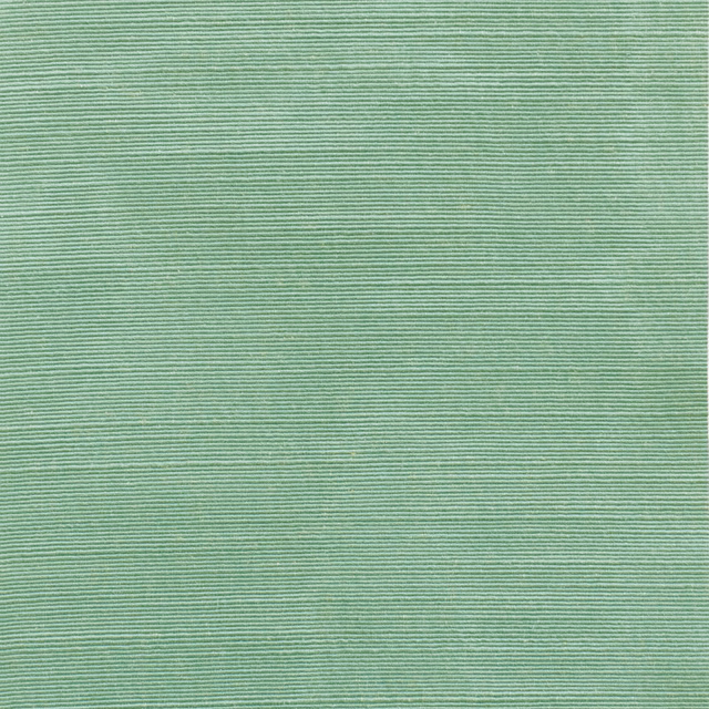 Close-up of pale seafoam-green fabric with fine horizontal ribbed texture