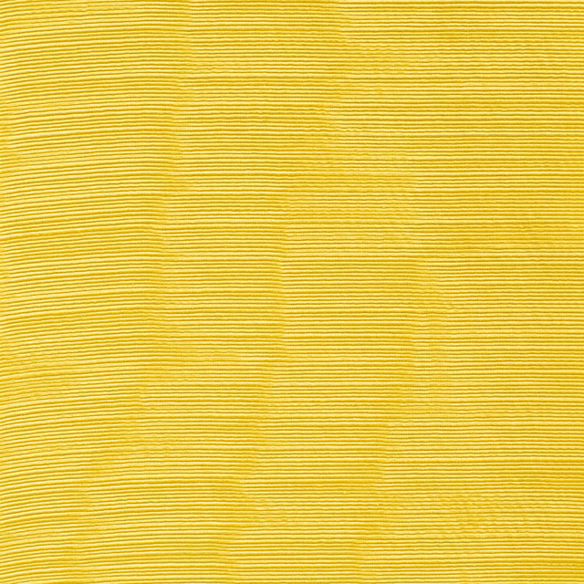 Warm golden-yellow Iris Wall Sole fabric with fine horizontal ribbed texture